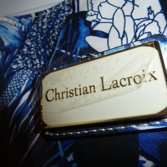 NWT Christian Lecroix handbag shoulder blue white - Picture 5 of 8